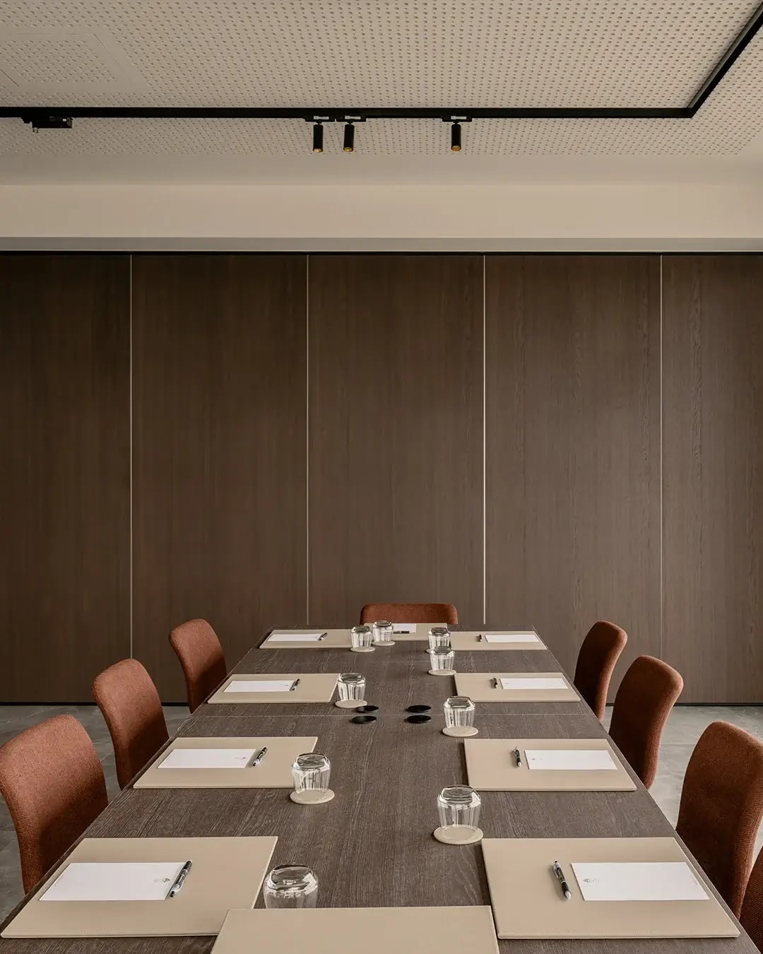 Close-up of RealGrain timber-look surface showing natural wood grain texture and warm tone.